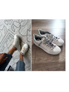 New! P448 | Thea Platform Sneaker White/Silver Coyote (41/10.5)